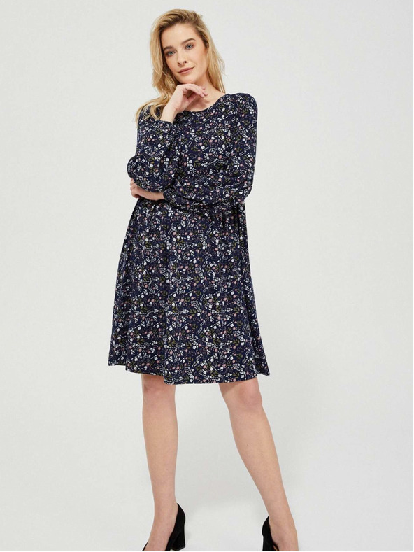 Moodo Sötétkék női virágos ruha Moodo