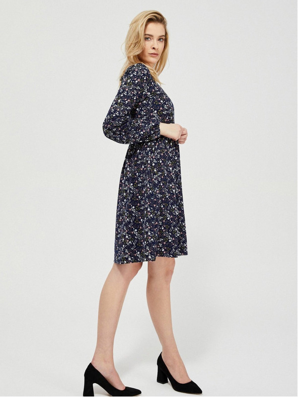 Moodo Sötétkék női virágos ruha Moodo