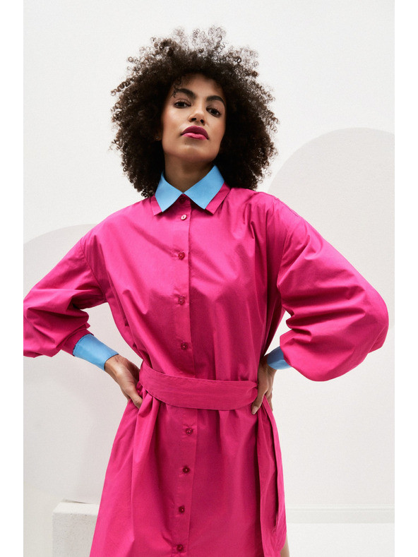 Moodo Rózsaszín női pólóruha Moodo