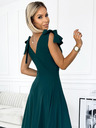 numoco Hosszú ruha szívecskés nyakkivágással és vállfűzővel - zöld Numoco ELENA