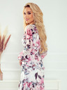 numoco Sifon ruha fodrokkal és széles gumival - rózsaszín virágok Numoco