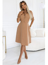 numoco Bő ing fazonú ruha övvel - MOCHA MOUSSE