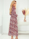 numoco Sifon midi ruha - barna boho mintás Numoco