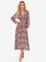 numoco Sifon midi ruha - barna boho mintás Numoco
