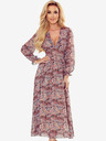 numoco Sifon midi ruha - barna boho mintás Numoco