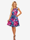 numoco Numoco VICTORIA trapéz ruha kék és rózsaszín virágokkal