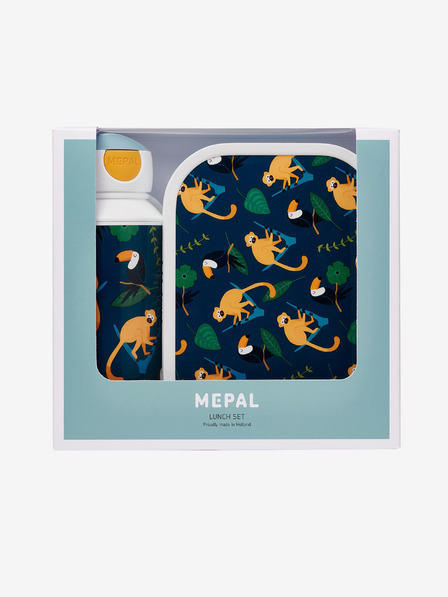 Mepal Mepal Campus Jungle sötétkék színű, mintás gyermek uzsonnás készlet