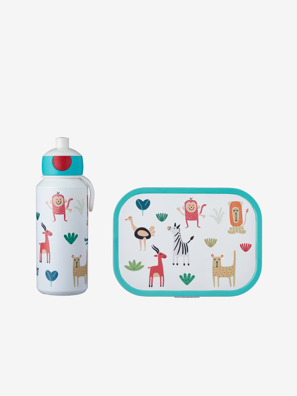 Mepal Kék-fehér snack szett gyerekeknek Mepal Campus Animal Friends