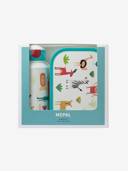 Mepal Kék-fehér snack szett gyerekeknek Mepal Campus Animal Friends