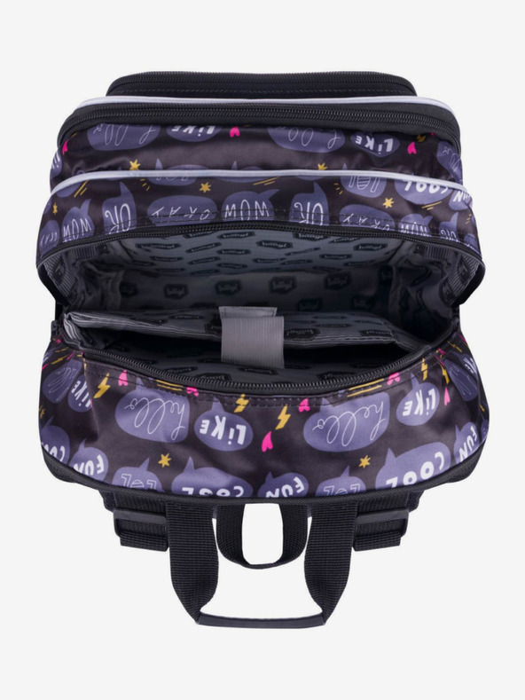 BAAGL  Fekete Kockás iskolai hátizsák Sneakers Baagl