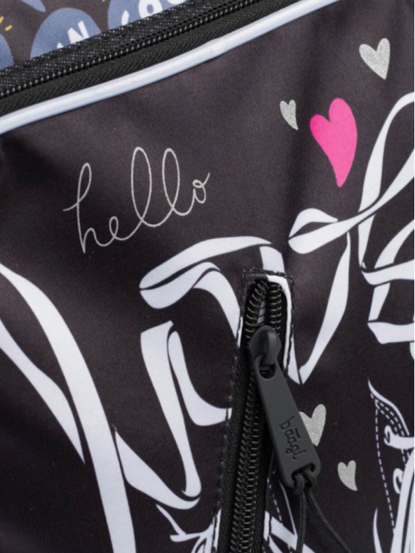 BAAGL  Fekete Kockás iskolai hátizsák Sneakers Baagl