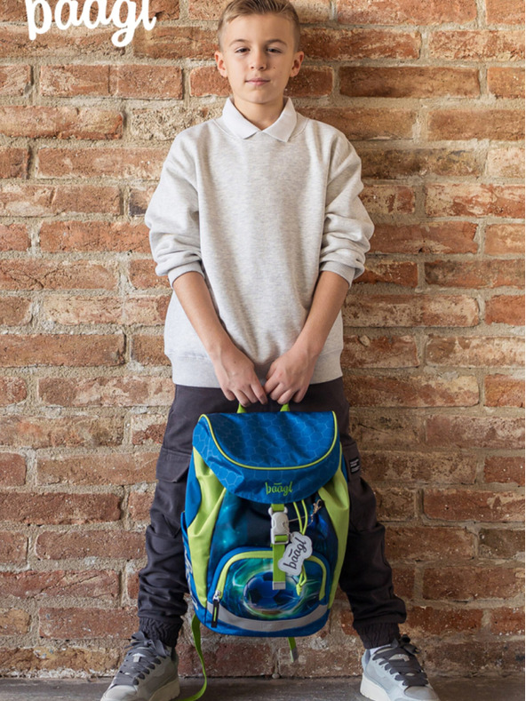 BAAGL  Kék iskolai hátizsák Airy focilabda Baagl