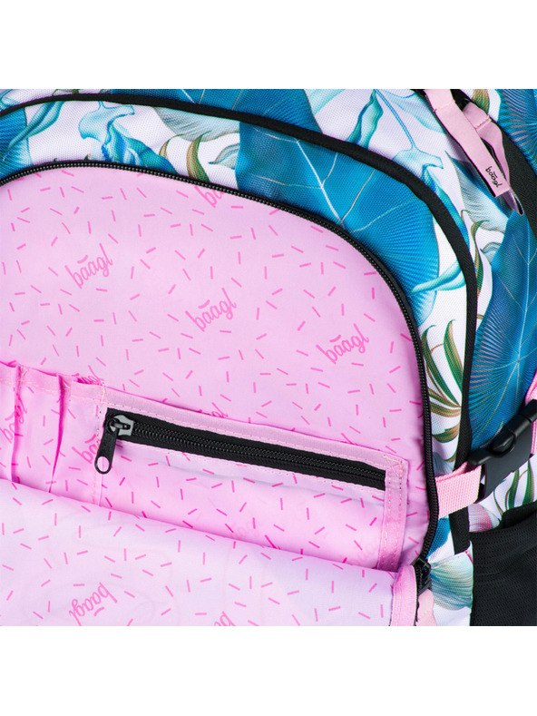BAAGL  Lila Iskolai hátizsák Skate Leafs Baagl