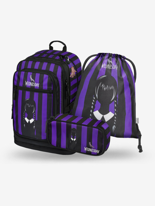 BAAGL  Fekete 3 SET Kockás szerda: hátizsák, tolltartó, táska Baagl