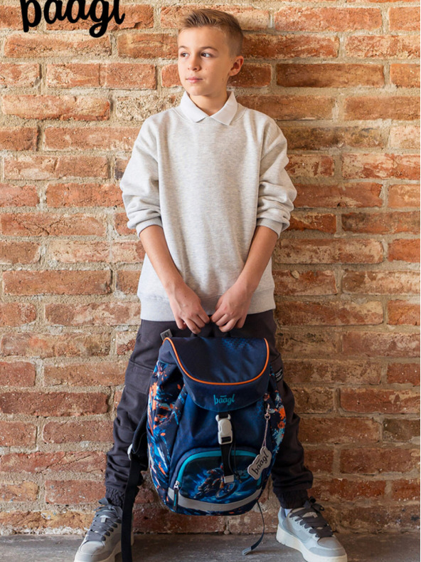 BAAGL  Kék Iskolai hátizsák Airy Motorbike Baagl