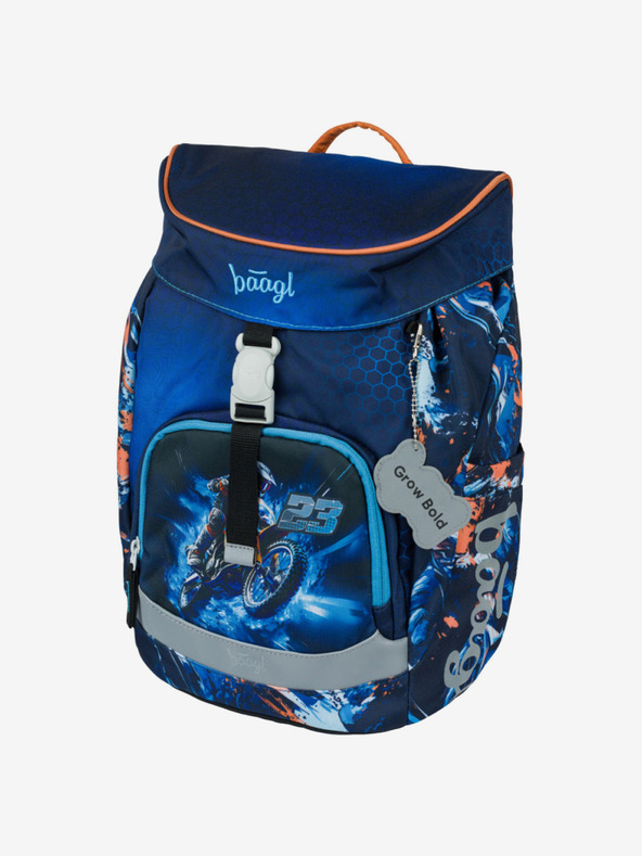 BAAGL  Kék Iskolai hátizsák Airy Motorbike Baagl