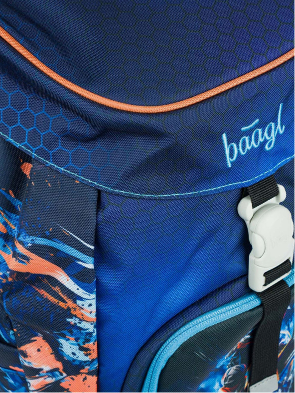 BAAGL  Kék Iskolai hátizsák Airy Motorbike Baagl