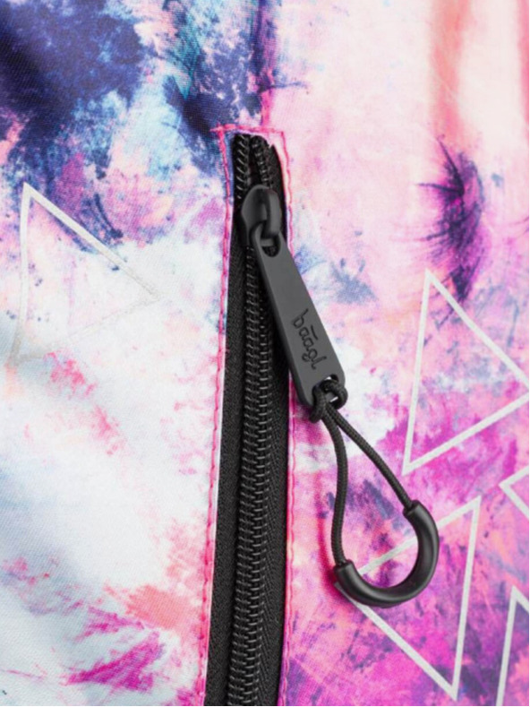 BAAGL  Rózsaszín iskolai hátizsák Kockás Absztrakt Baagl