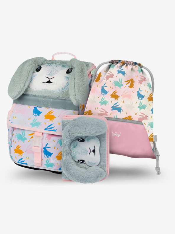 BAAGL  Bézs 3 SET Zippy Bunny: aktatáska, tolltartó, táska Baagl