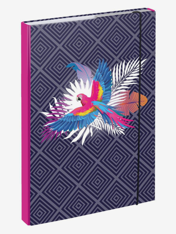 BAAGL  Lila iskolai jegyzetfüzet borító A4 papagáj Baagl