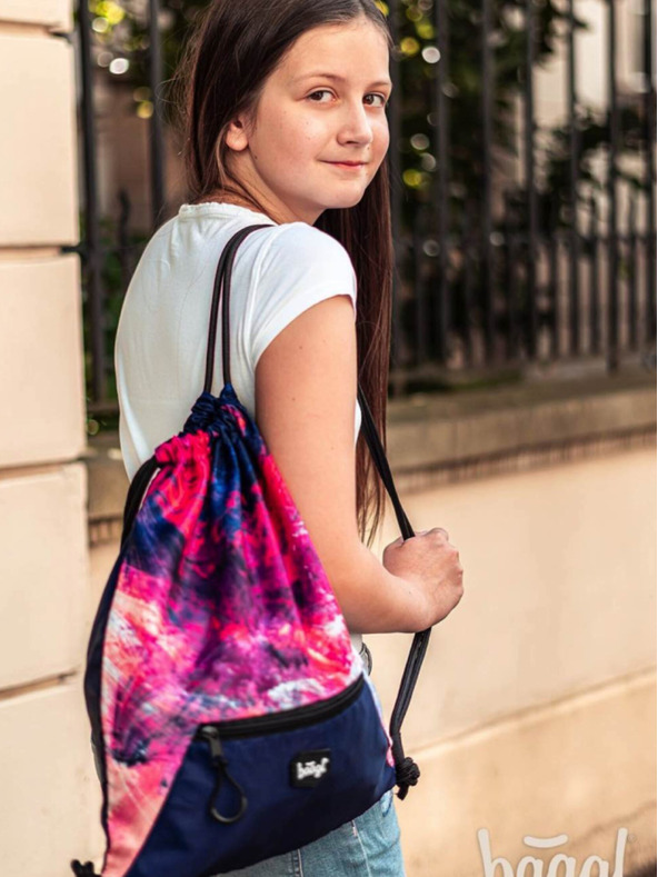 BAAGL  Rózsaszín táska zsebbel Absztrakt Baagl