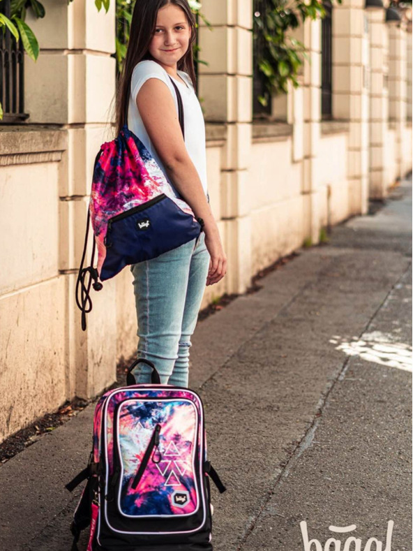 BAAGL  Rózsaszín táska zsebbel Absztrakt Baagl