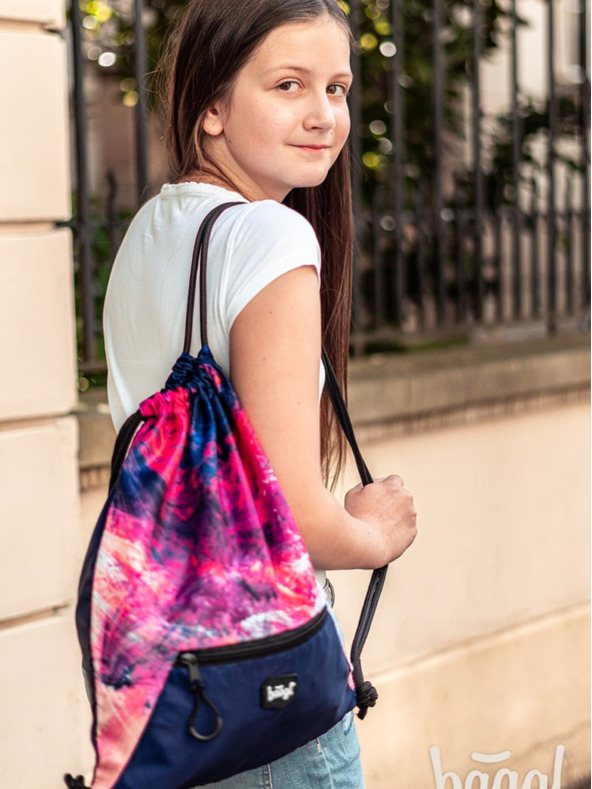 BAAGL  Rózsaszín táska zsebbel Absztrakt Baagl