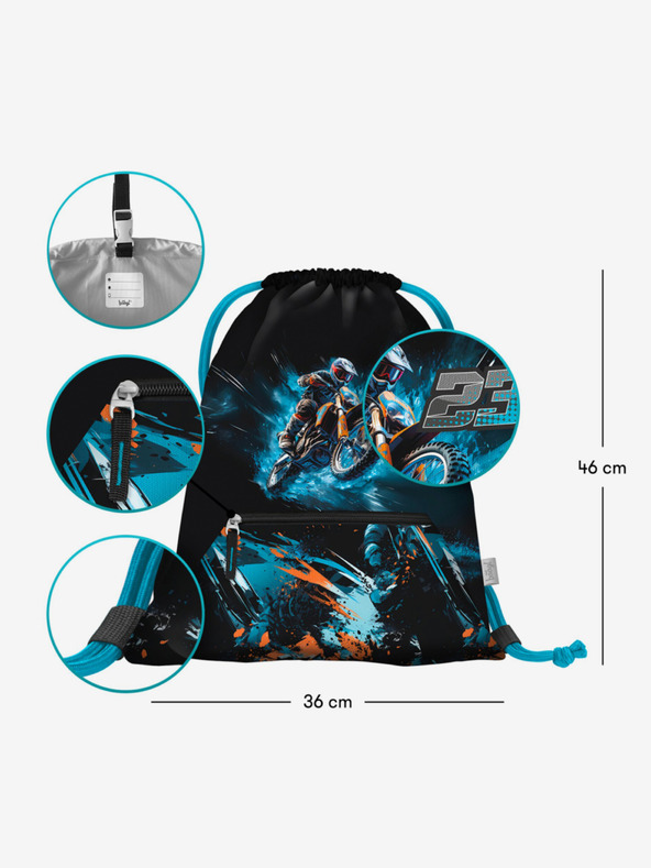 BAAGL  Kék táska zsebbel Motorbicikli Baagl