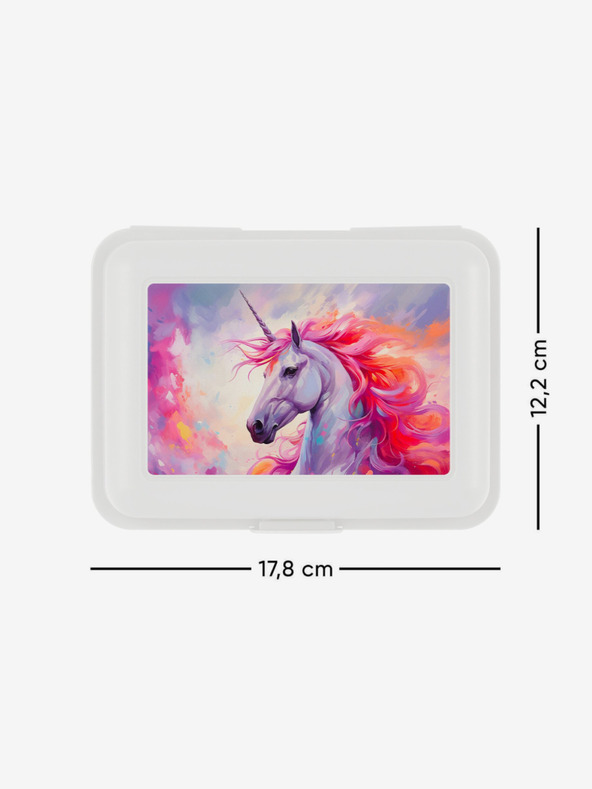 BAAGL  Fehér Snack Box Unicorn Kingdom Baagl
