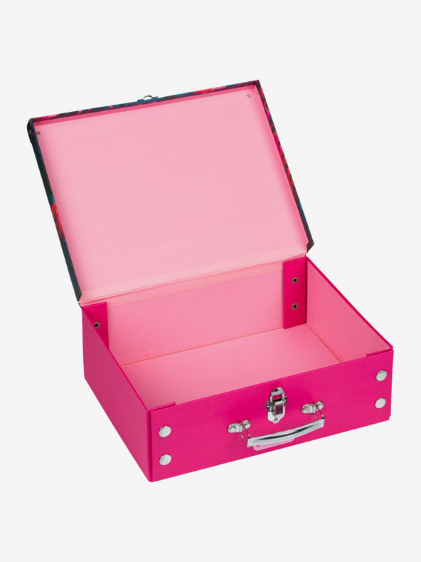 BAAGL  Rózsaszín összecsukható iskolatáska szerelvényekkel Baagl Flamingók