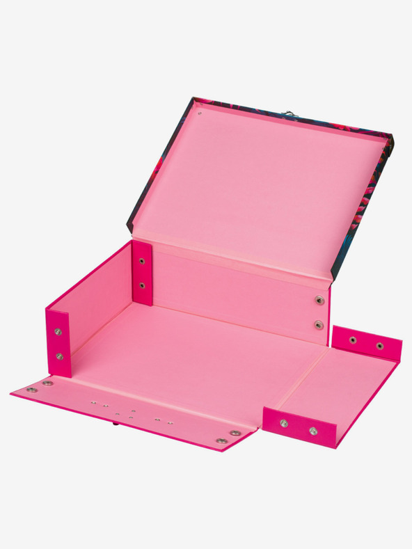 BAAGL  Rózsaszín összecsukható iskolatáska szerelvényekkel Baagl Flamingók