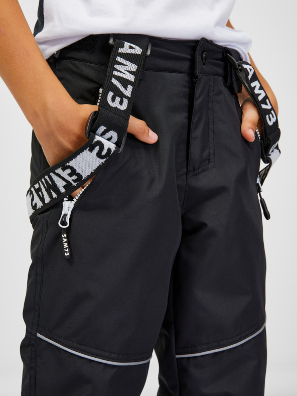 Sam 73 Fekete gyerek nadrág nadrágtartóval SAM 73 Casia