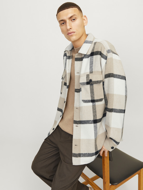 Jack & Jones Jack & Jones férfi bézs színű felsőruházati ing