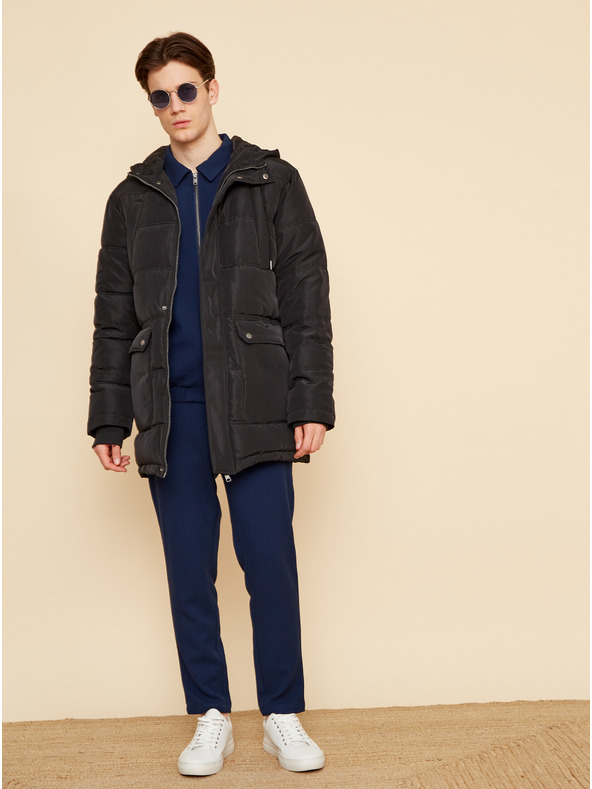 ZOOT.lab Fekete férfi steppelt télikabát ZOOT.lab