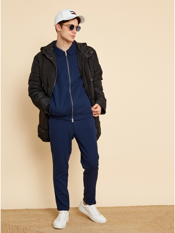 ZOOT.lab Fekete férfi steppelt télikabát ZOOT.lab