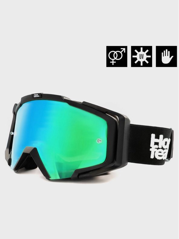 Horsefeathers MTB sportszemüveg Patriot - fekete/tükrös zöld HORSEFEATHERS
