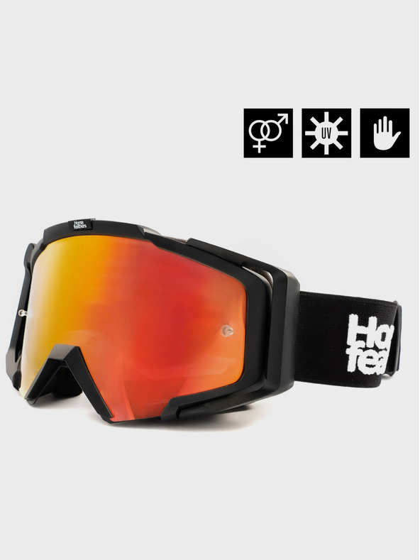 Horsefeathers MTB sportszemüveg Patriot - fekete/tükrös piros HORSEFEATHERS