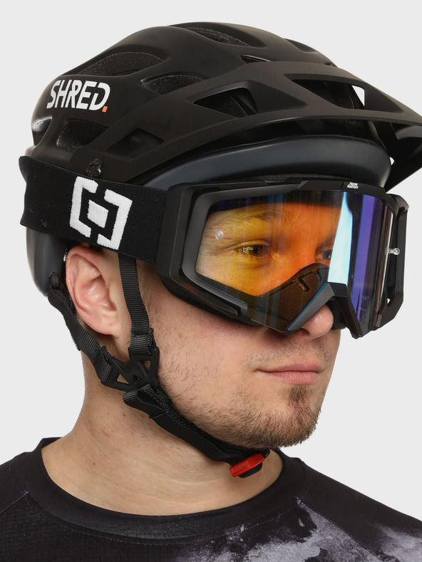 Horsefeathers MTB sportszemüveg Patriot - fekete/tükrös piros HORSEFEATHERS