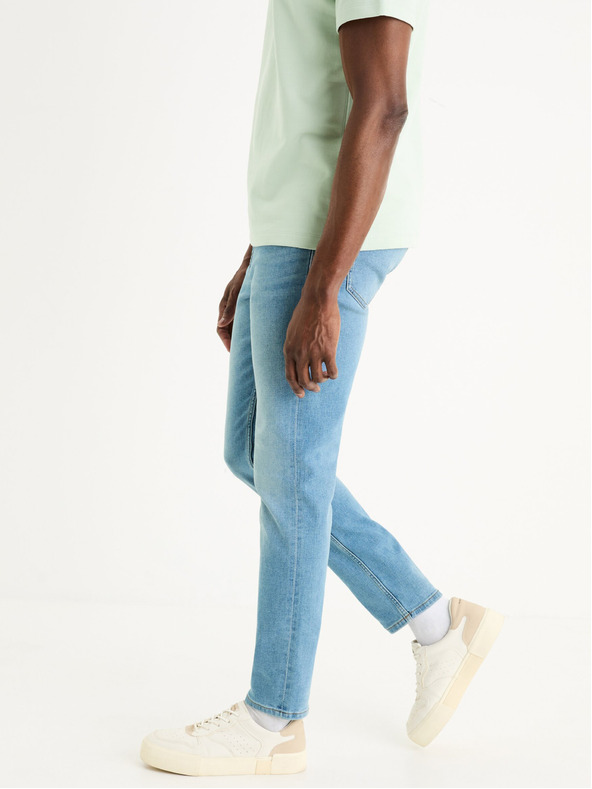 Celio Világoskék férfi slim fit farmer Celio Foslim