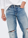 ONLY & SONS Kék, laza szabású, szakadt hatású farmer ONLY & SONS Edge