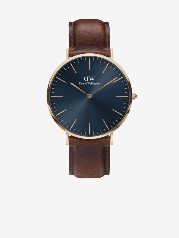 Daniel Wellington Sötétbarna férfi bőr óra Daniel Wellington CLASSIC