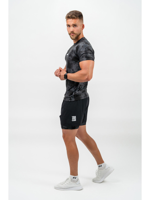 Nebbia 2in1 kompressziós rövidnadrág mobiltelefon zsebbel PERFORMANCE 335 M,fekete