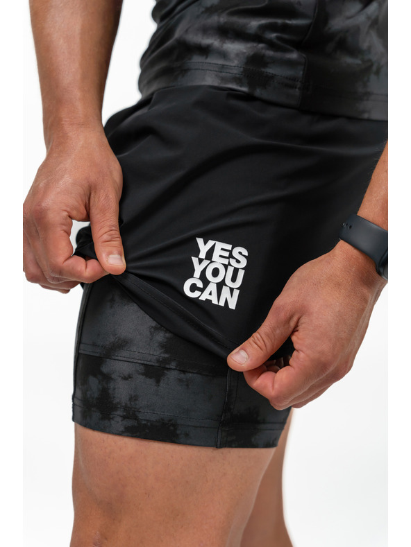 Nebbia 2in1 kompressziós rövidnadrág mobiltelefon zsebbel PERFORMANCE 335 M,fekete