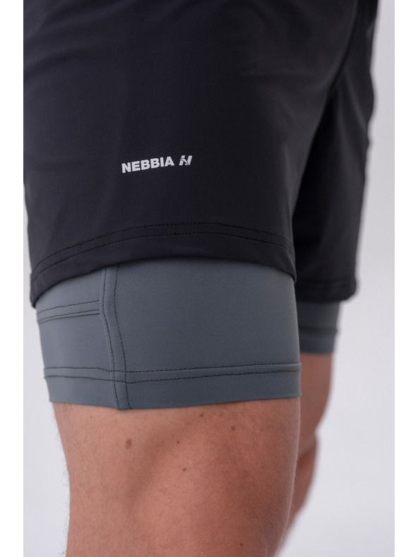 Nebbia Kétrétegű rövidnadrág mobil zsebekkel 318 M,szürke