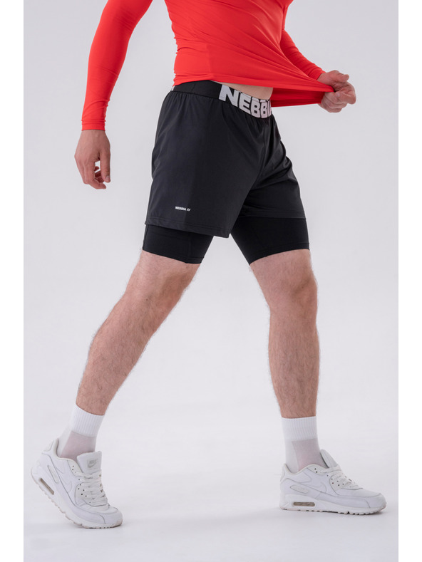 Nebbia Kétrétegű rövidnadrág mobil zsebekkel 318 M,szürke