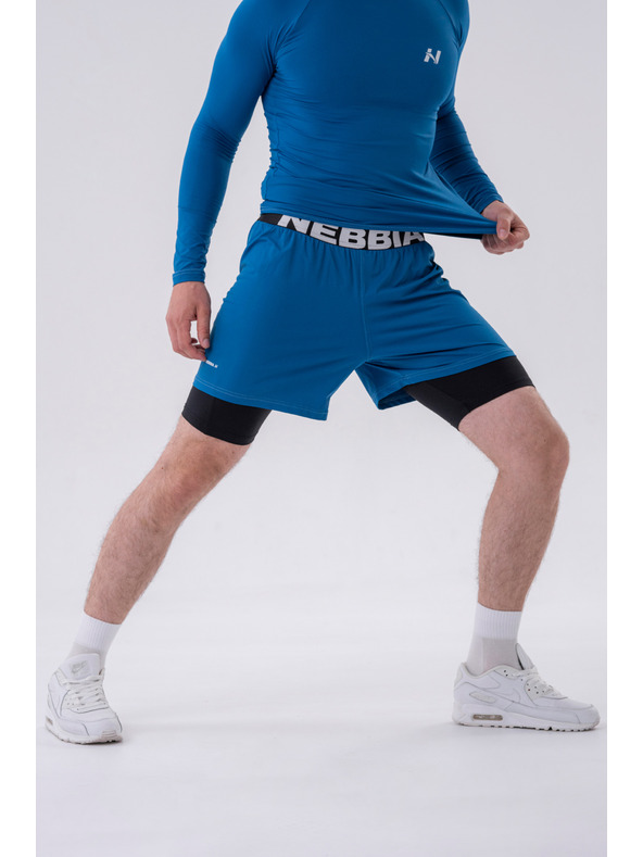 Nebbia Kétrétegű rövidnadrág mobil zsebekkel 318 M,szürke