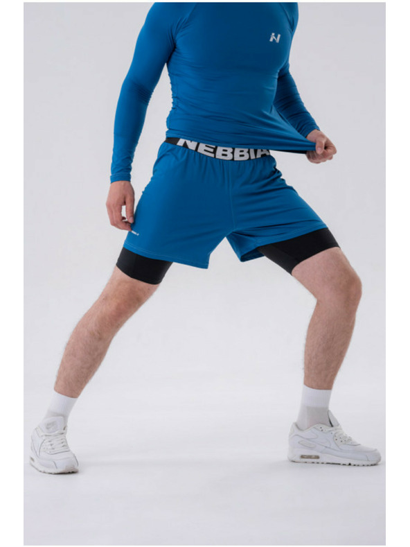 Nebbia Kétrétegű rövidnadrág mobiltelefon zsebbel 318 Blue M,blue M,blue