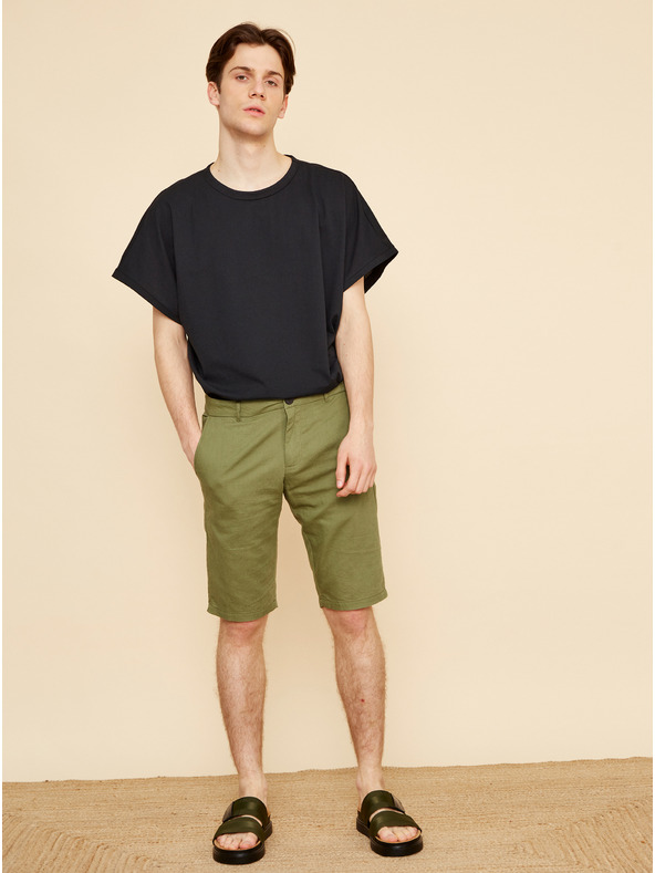 ZOOT.lab Zöld férfi lenvászon rövidnadrág ZOOT.lab Gavin
