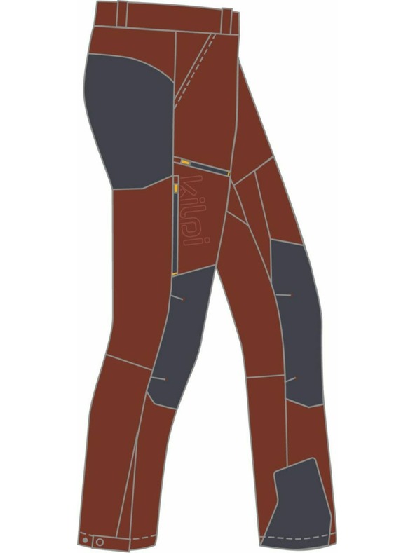 Kilpi Férfi Outdoor nadrág Kilpi VILLAIN-M Sötétvörös