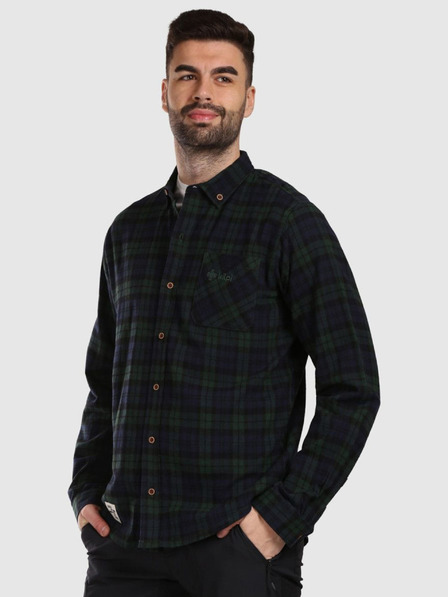 Kilpi Férfi sportos flanel ing Kilpi FLANNY-M Sötétzöld